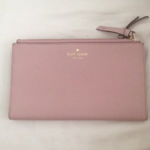 Dusty pink Double zipper wallet